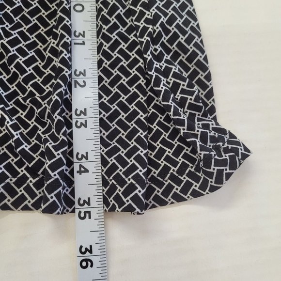 St Tropez West Dress Girls 14 Black/White Collared Button Tie Front Pocket Dress - Picture 9 of 10